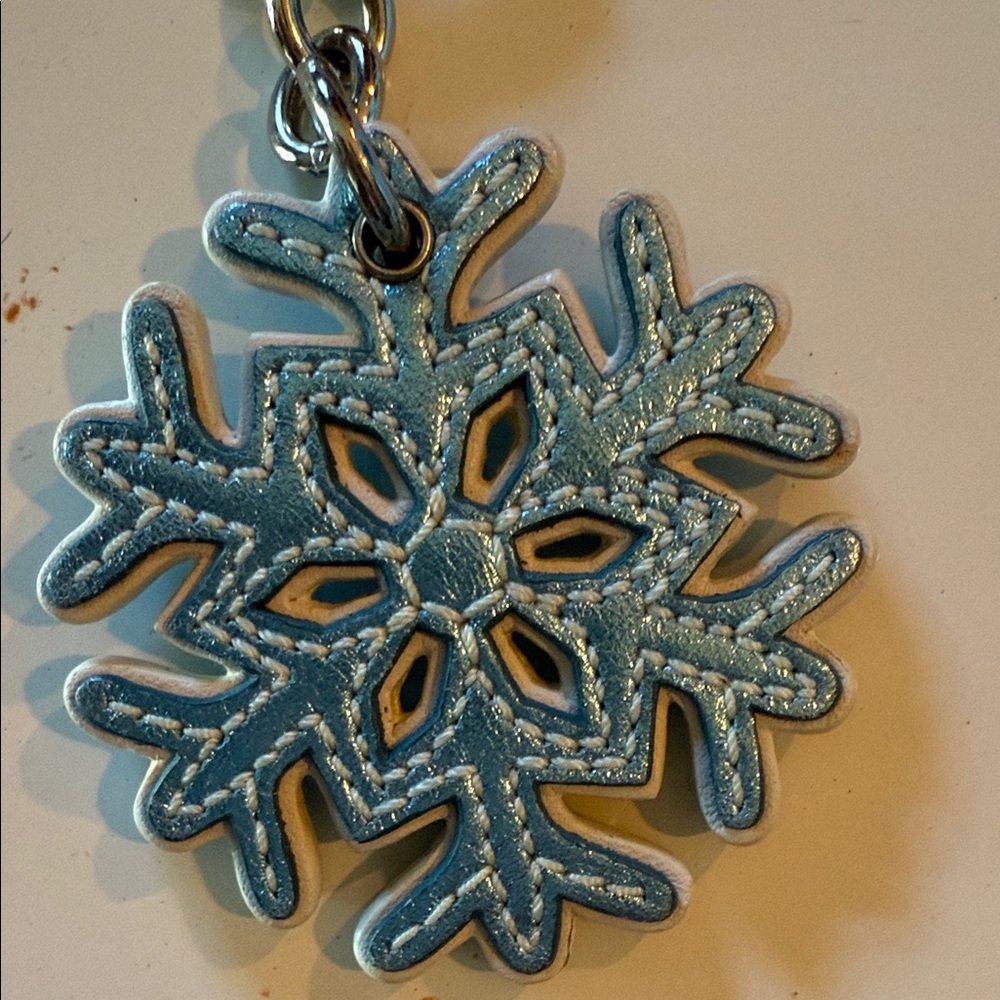 Coach Blue Snowflake Keychain - Picture 5 of 6